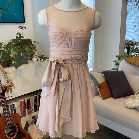 BCBG pink 100% silk bridesmaid dress. - Picture 5 of 5